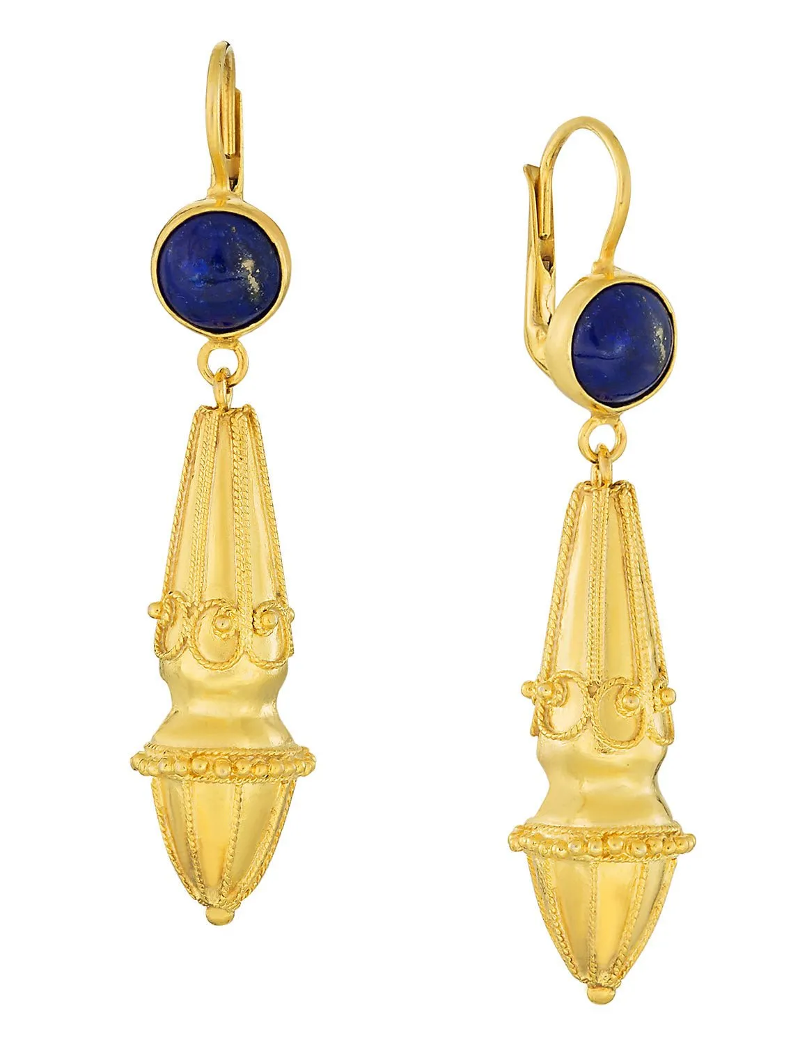 Augustan Lapis Victorian Earrings