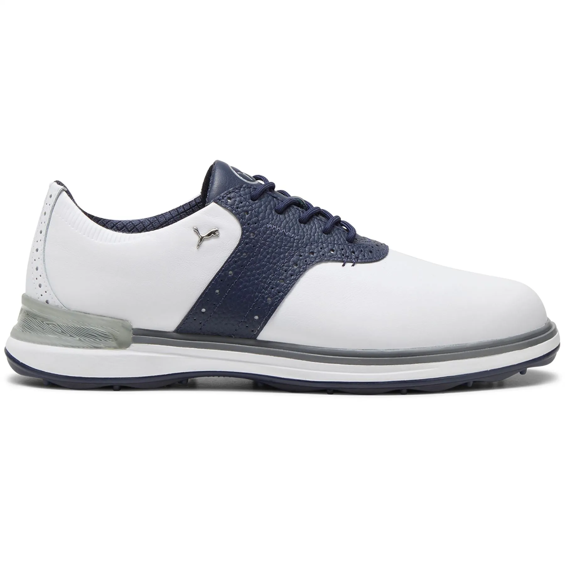 Avant Leather Spikeless Golf Shoes White/Navy - 2024