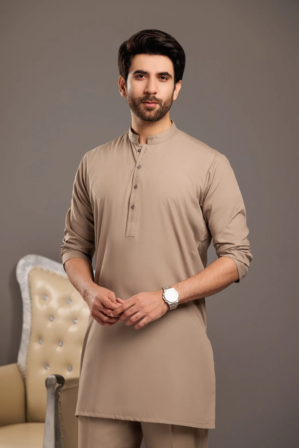 B-DROP-BLENDED-Kurta Pajama Trouser- (KSS23-054)