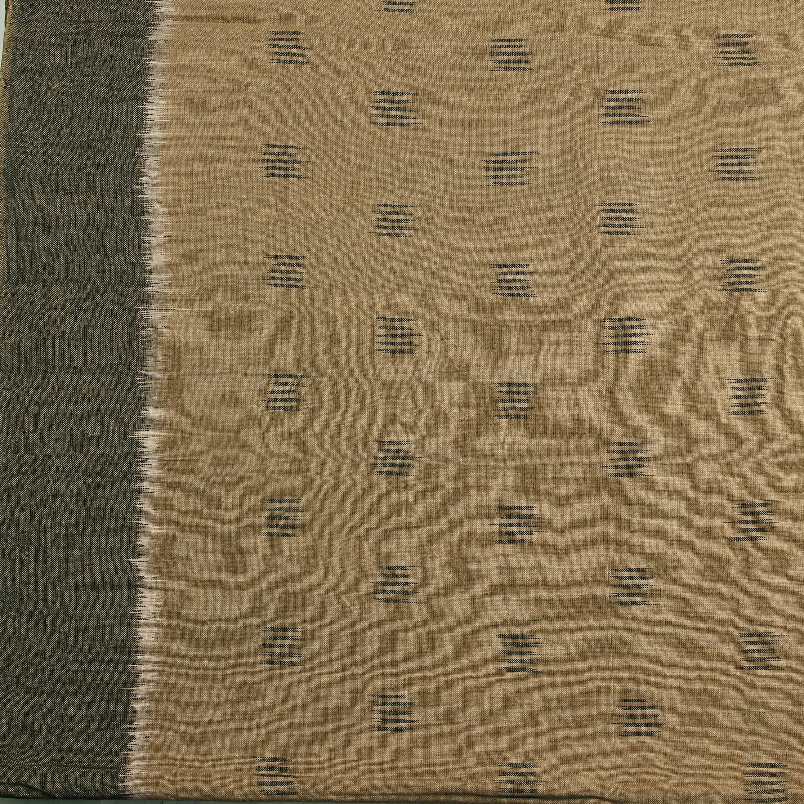 Beige Coloured Ikkat Fabric