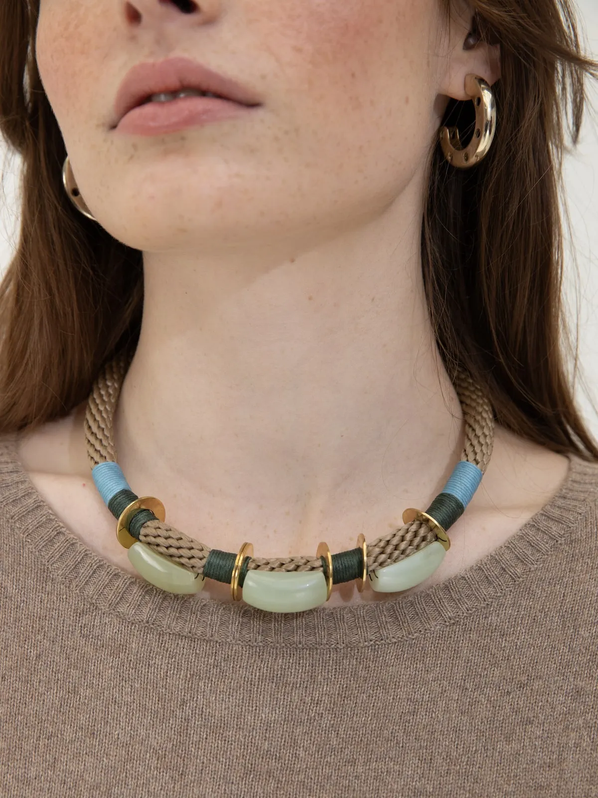 Beige Jade Inanna Choker