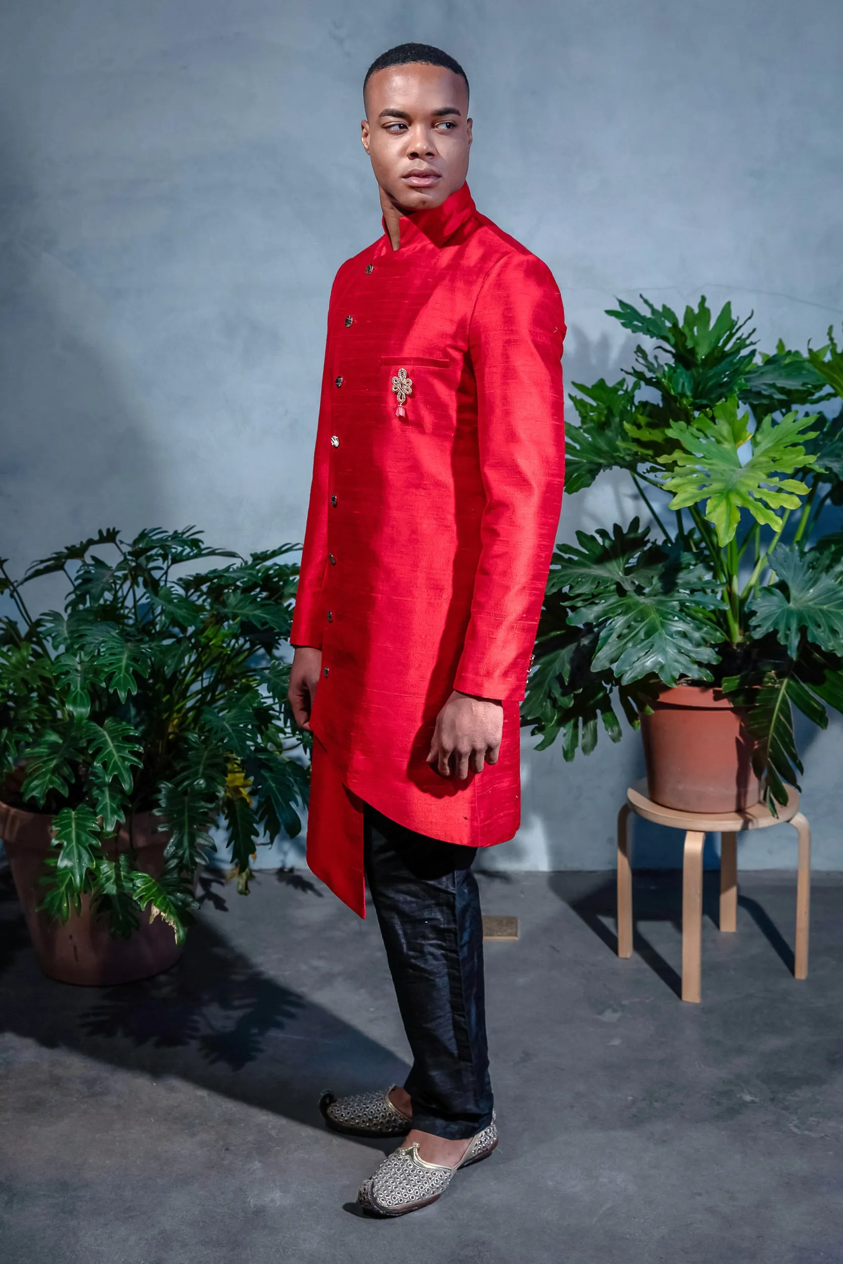 BRAR Asymmetrical Sherwani Jacket