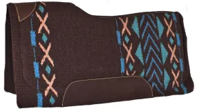 Brown, Teal, & Peach Memory Felt Saddle Pad