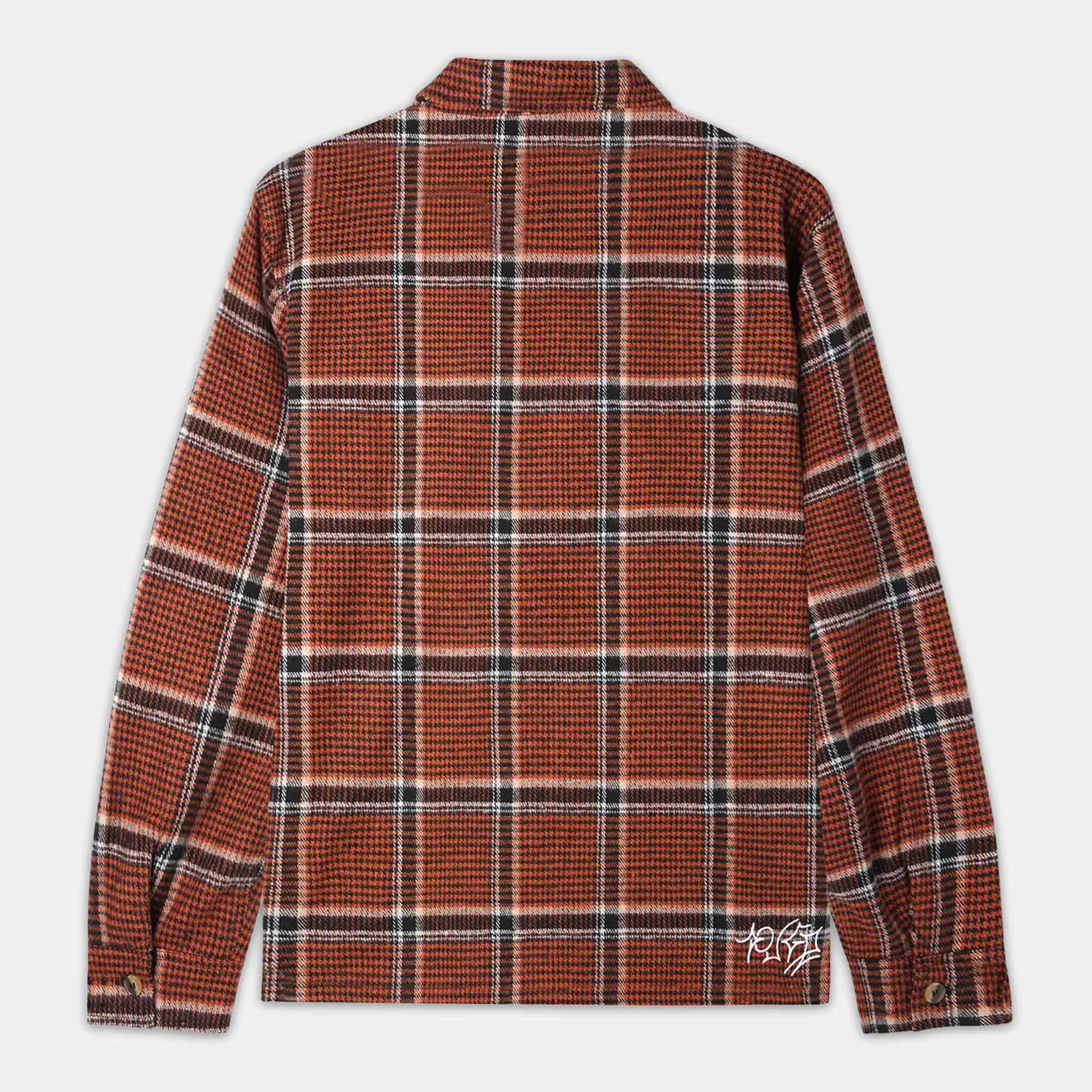 Butter Goods - Dougie Plaid Overshirt - Rust / Black / White