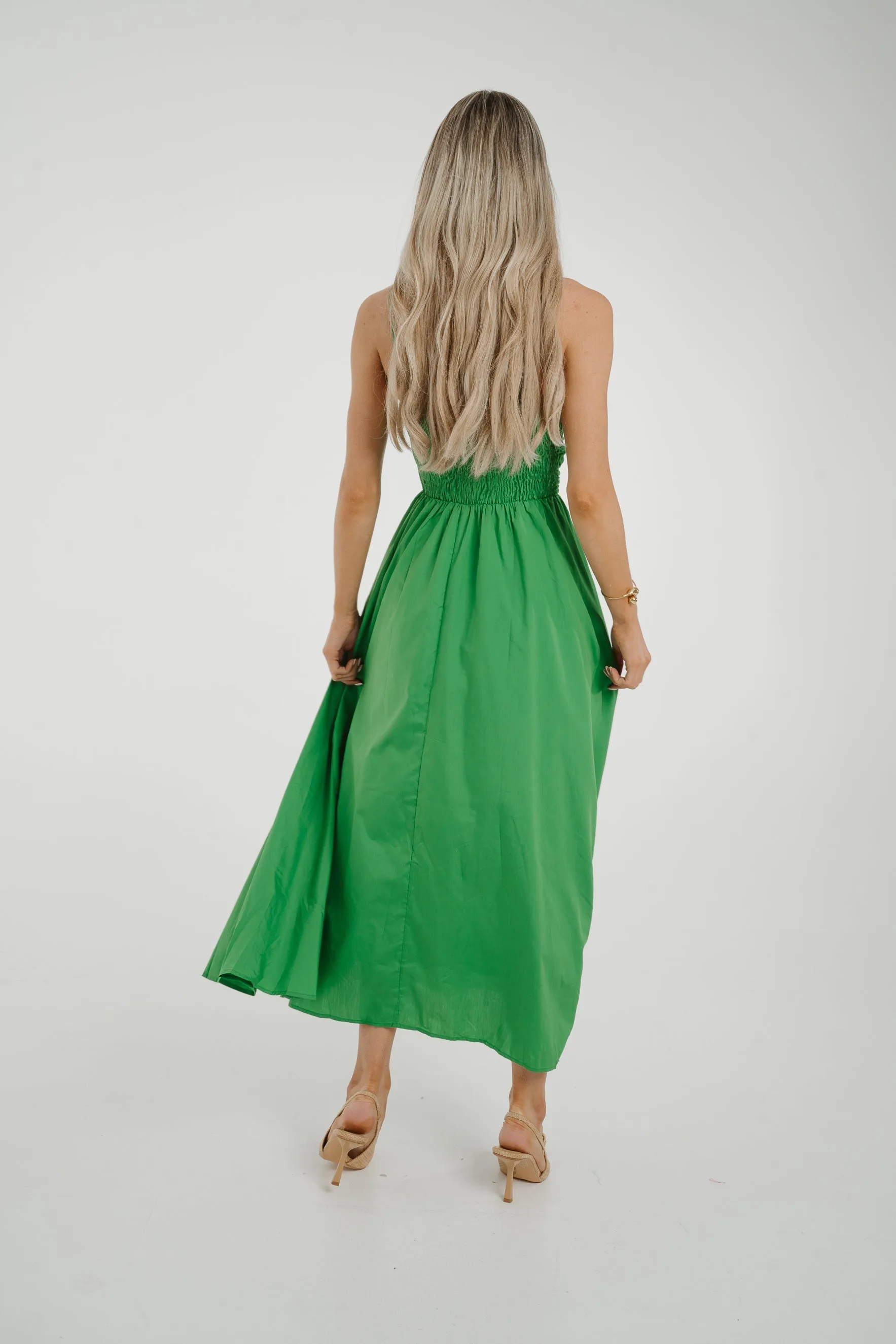 Caitlyn Corset Style Dress In Green