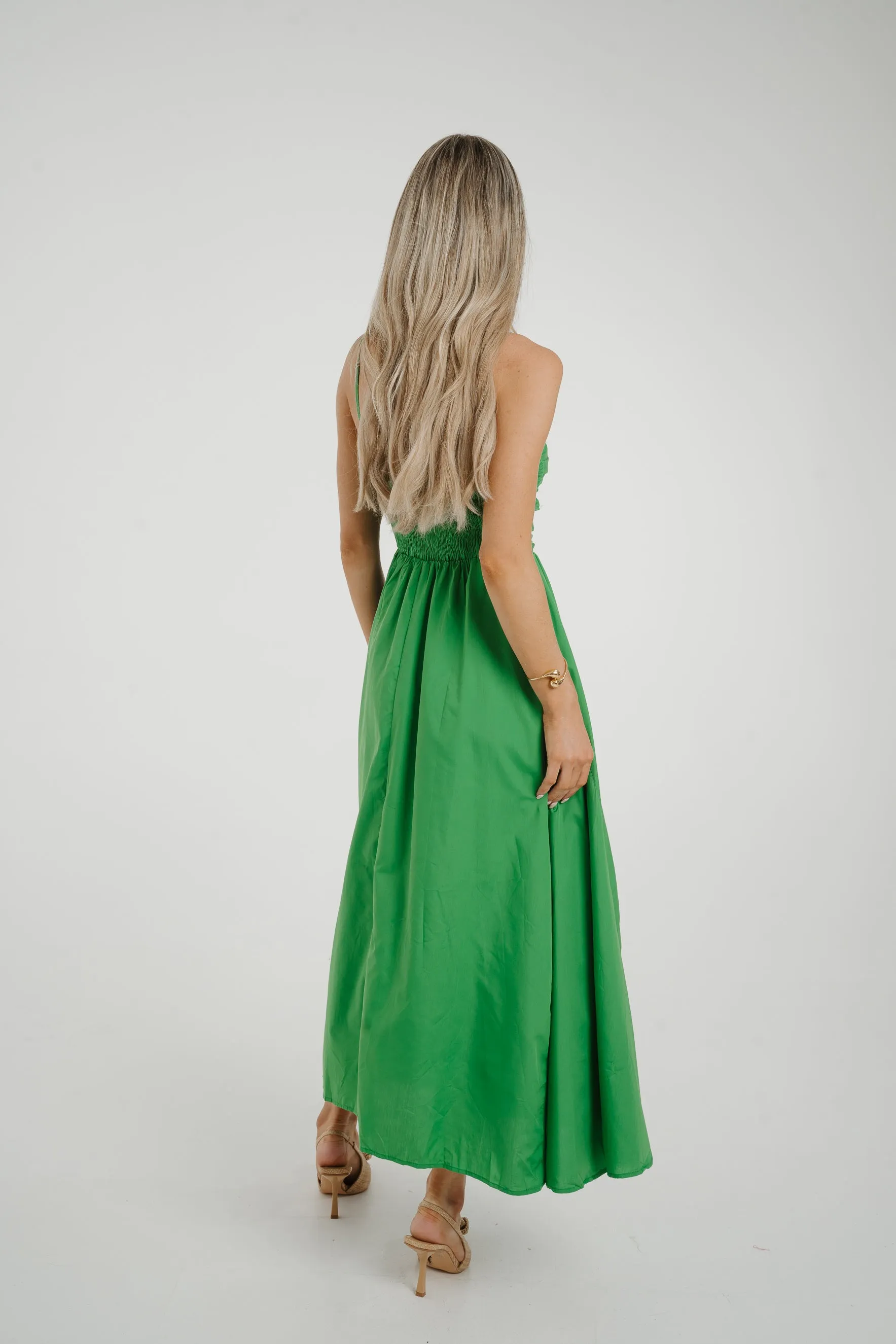 Caitlyn Corset Style Dress In Green