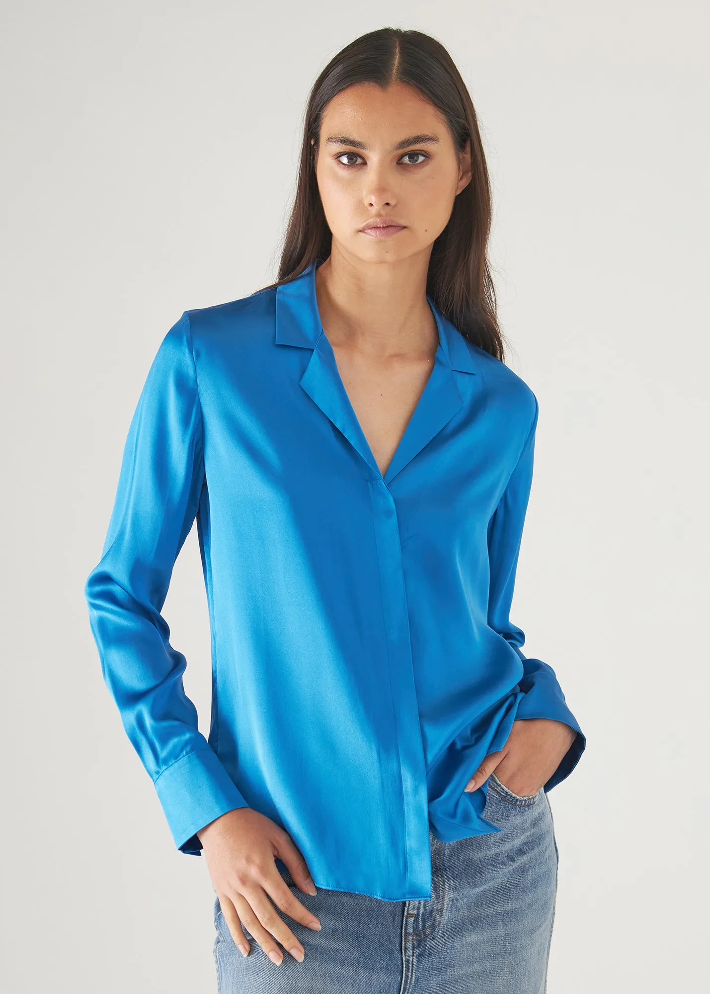 CAMP COLLAR SILK SHIRT