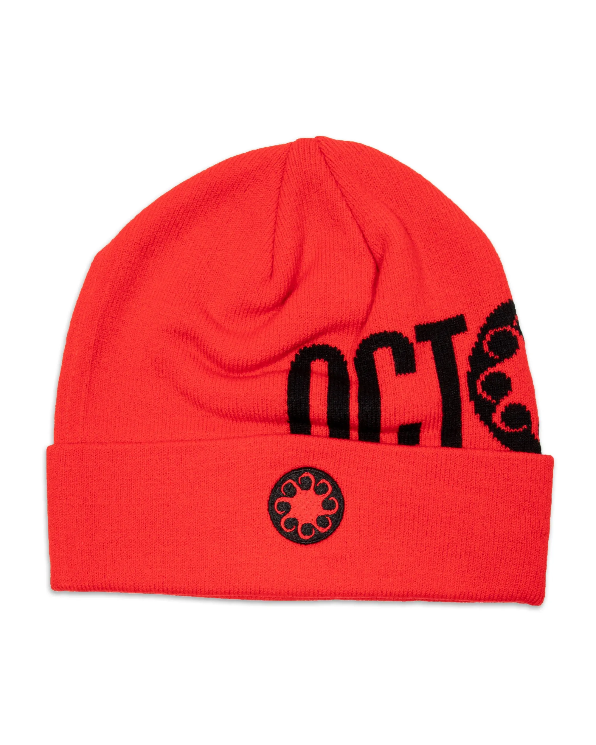 Cappello Octopus Logo Fold Beanie 21WOBNP03-Red