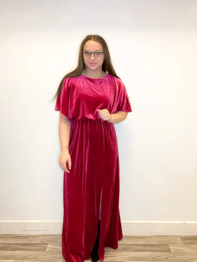 Carla Candy Apple Velvet Gown