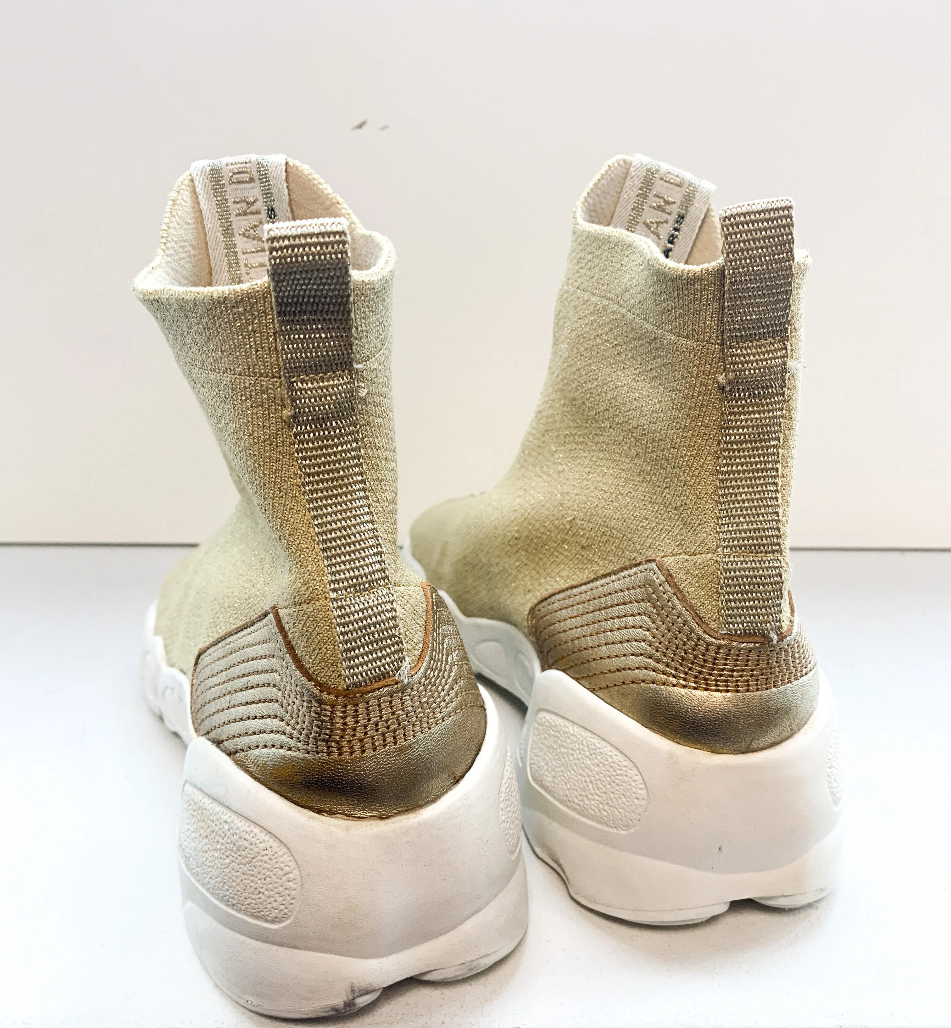 Christian Dior Sock Sneakers Gold Glitter 37