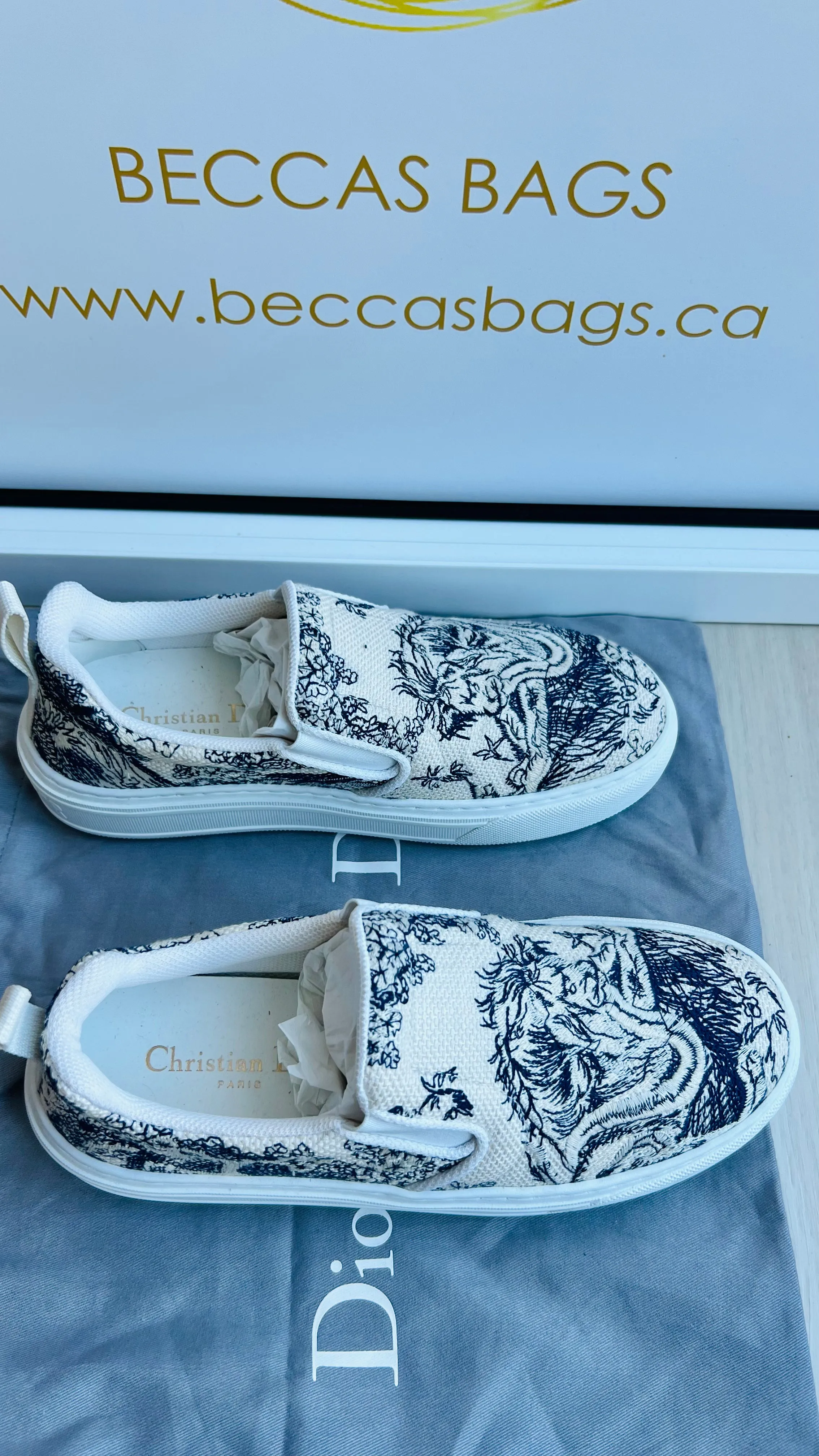 Christian Dior Walk N Dior Toile Sneakers