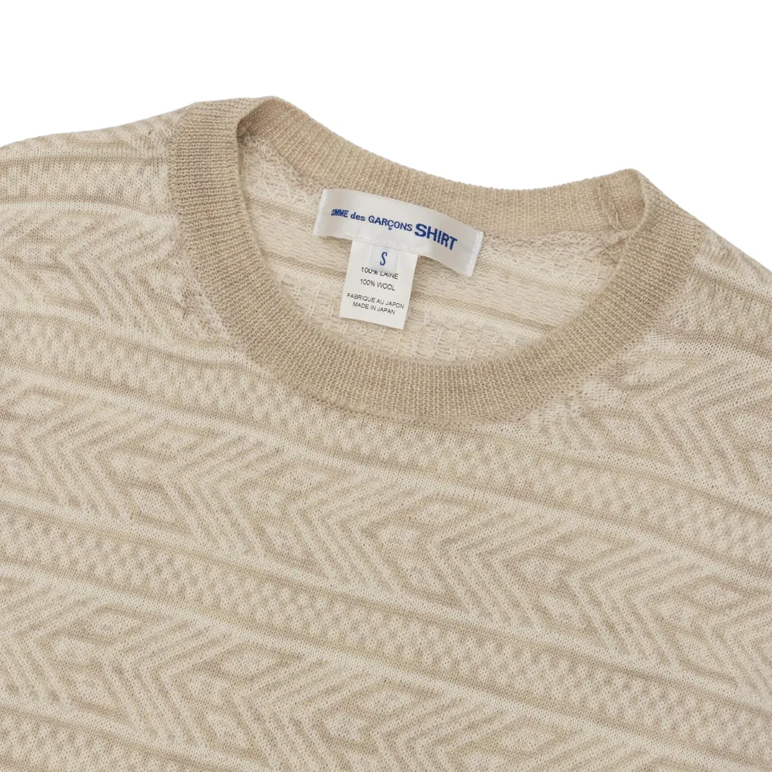 COMME des GARÇONS SHIRT Knit Sweater - Beige