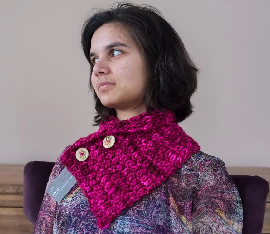 Cowl, handknit, Coquette from Madelintosh