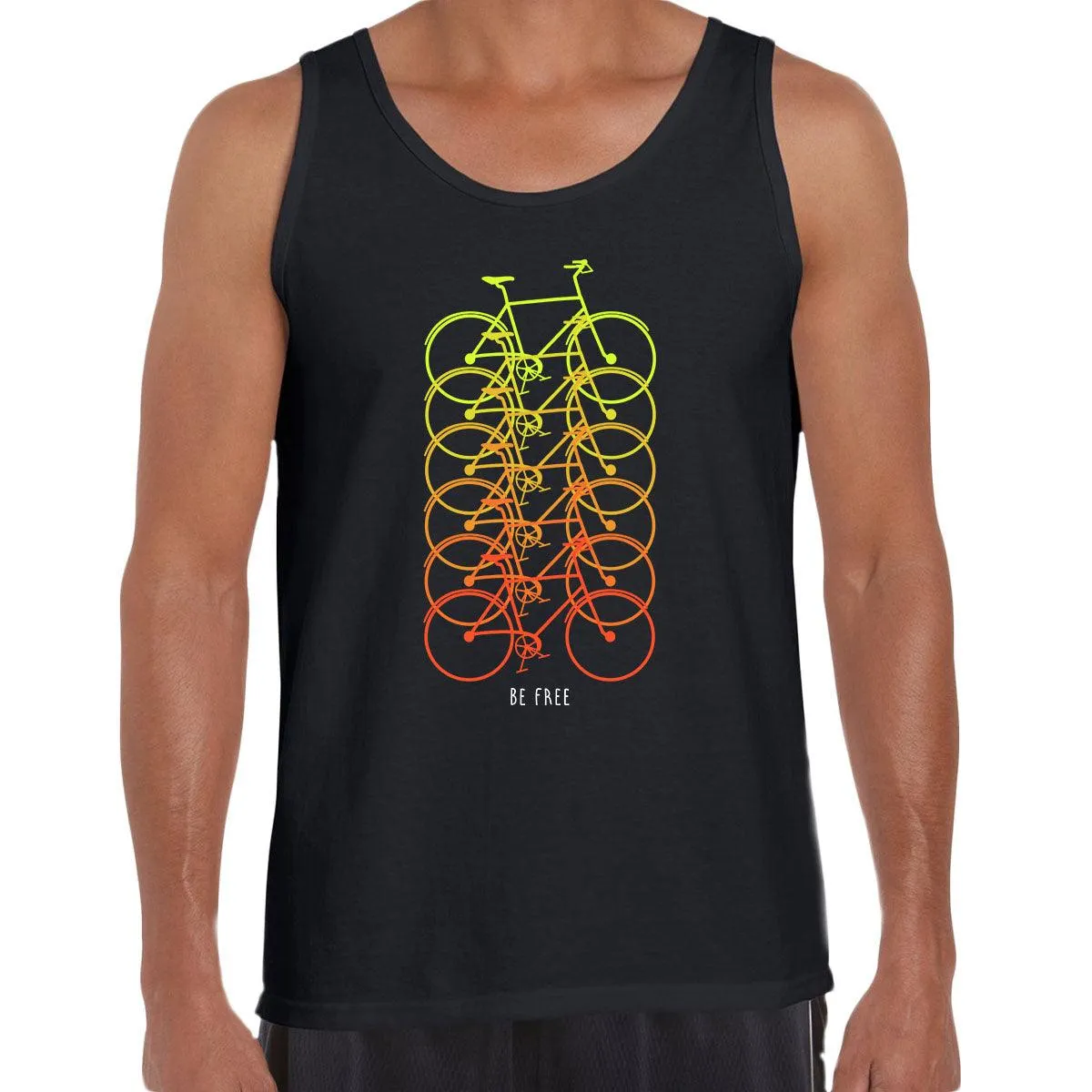 Cycling Evolution Gradient Funny Cyclist Bike Bicycle Racer Road Unisex Tank Top