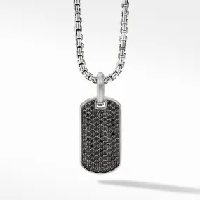 David Yurman Gents Streamline Tag with Pave Black Diamonds