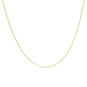 Diamond-Cut Ball Chain Necklace | 10k Gold