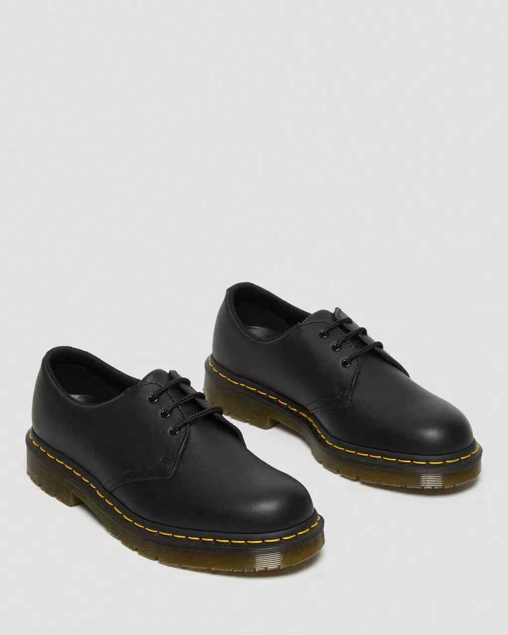 Doc Martens UNISEX 1461 SLIP RESISTANT LEATHER OXFORD SHOES (BLACK INDUSTRIAL FULL GRAIN)