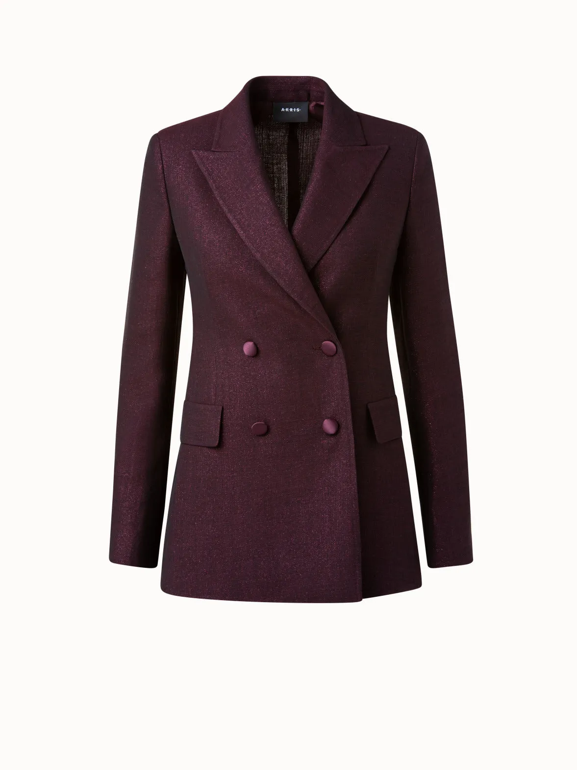 Doppelreihiger Blazer in Woll-Lurex