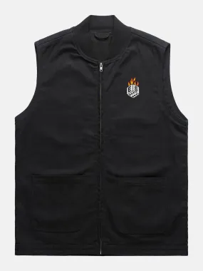 Empire Flaming Dice Vest - Black