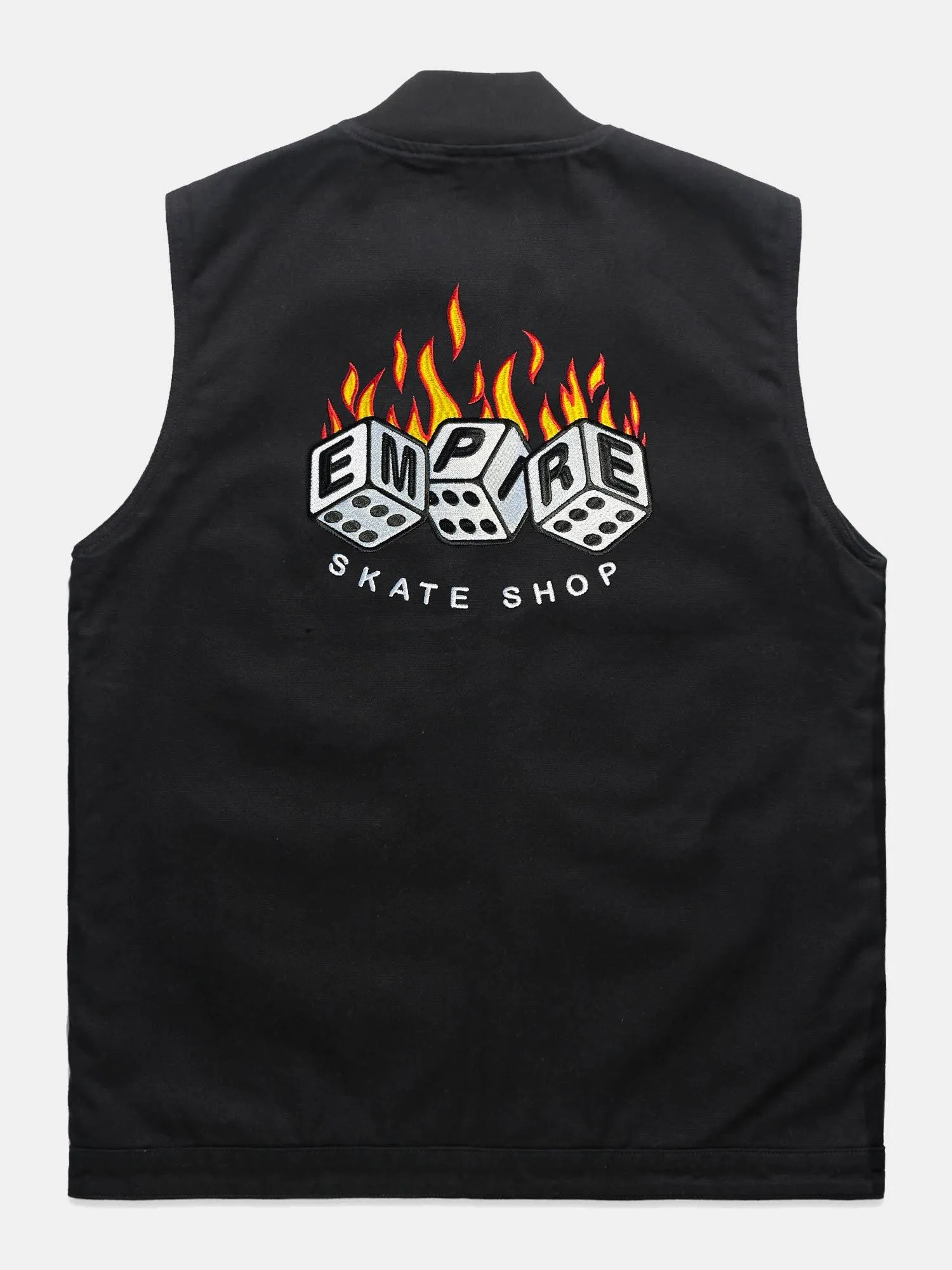 Empire Flaming Dice Vest - Black