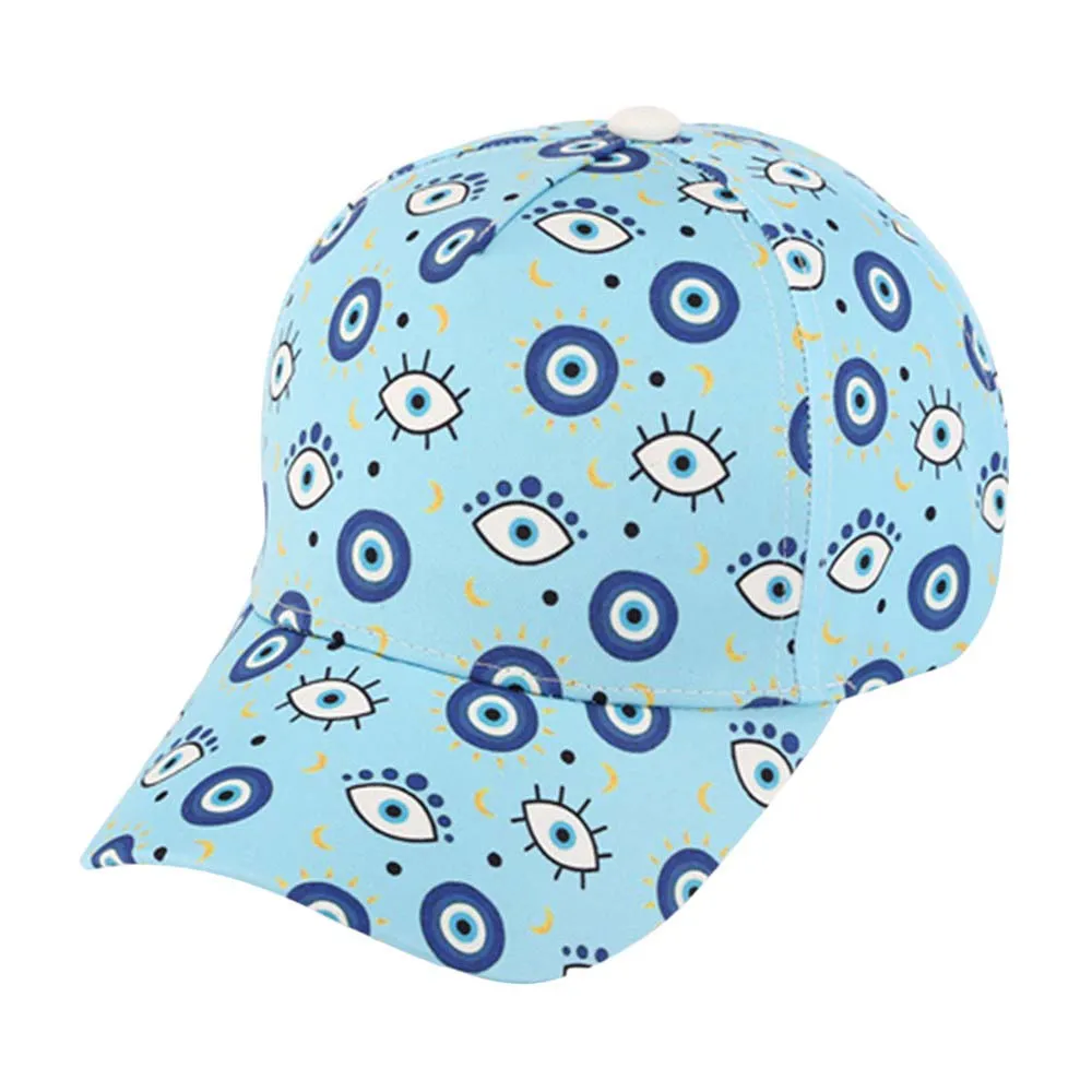 Evil Eye Pattern Printed Baseball Cap