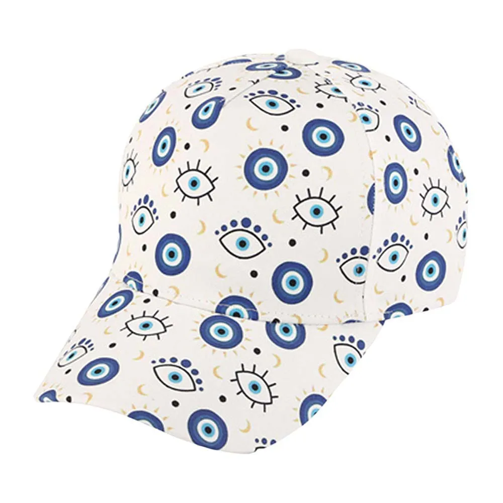 Evil Eye Pattern Printed Baseball Cap