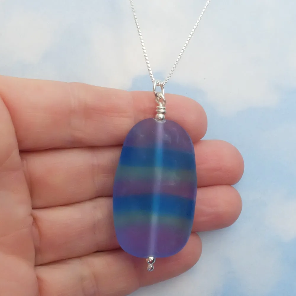 frosted jewel pendant