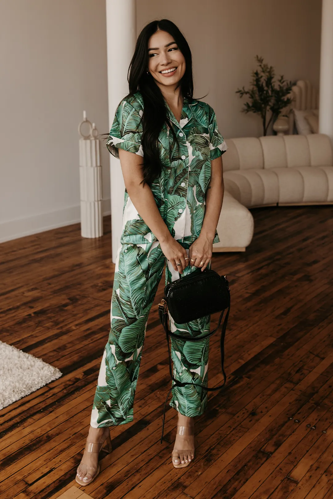 Green Banana Leaf Pants set