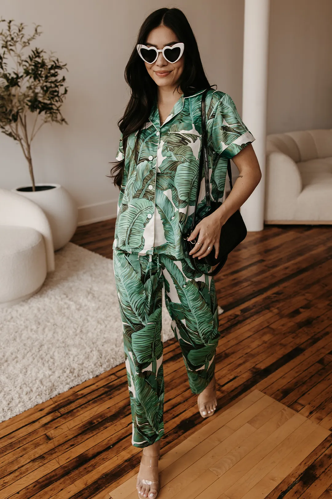 Green Banana Leaf Pants set