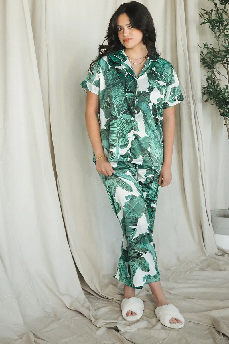 Green Banana Leaf Pants set