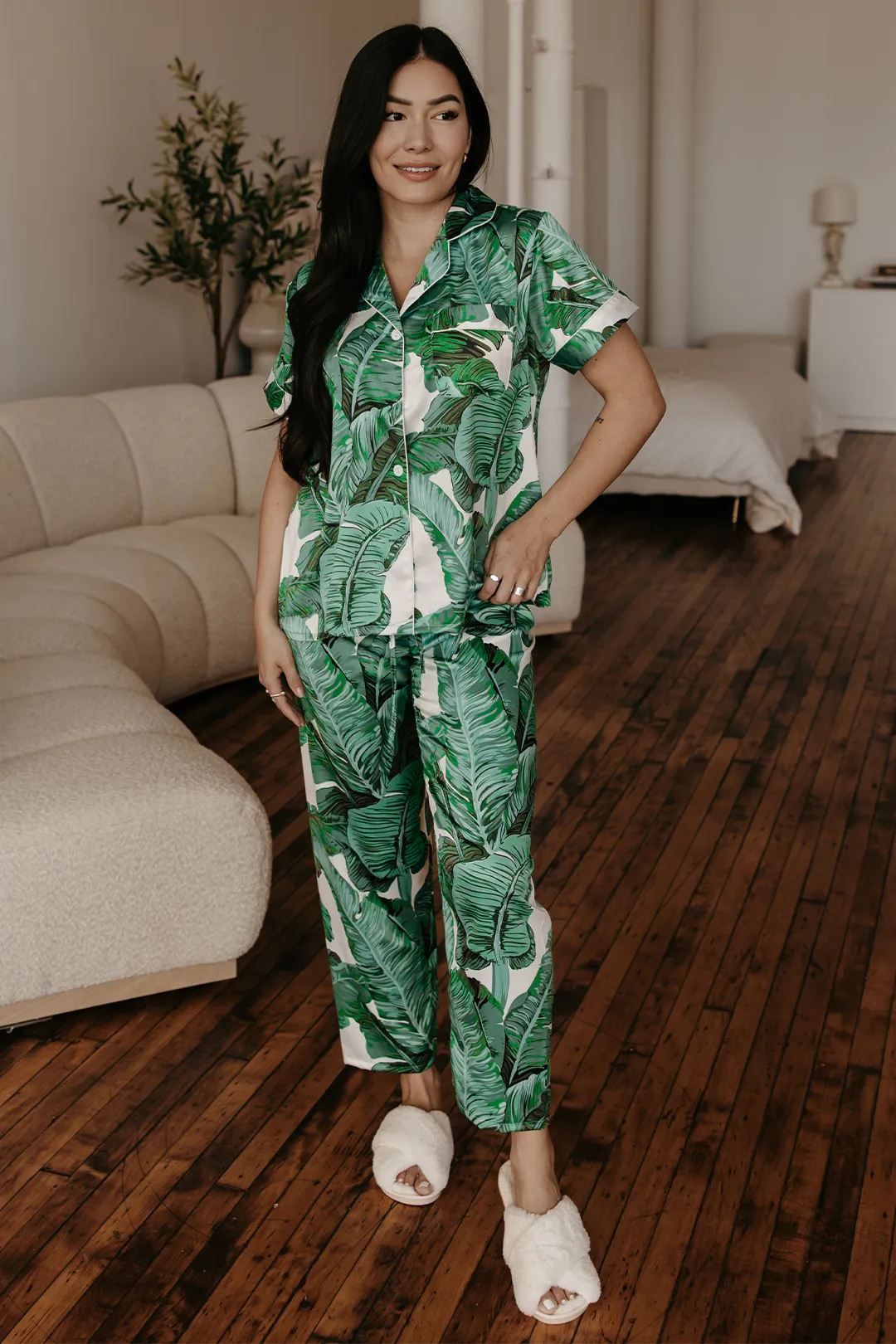 Green Banana Leaf Pants set