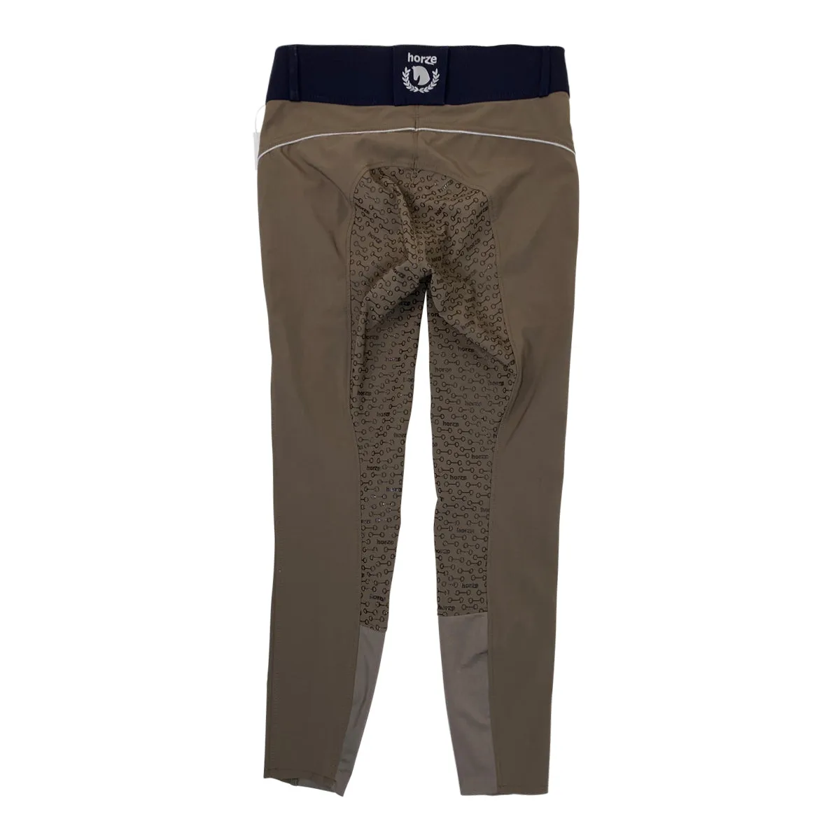 Horze Full Seat Breeches in Khaki/Navy - Women's 28