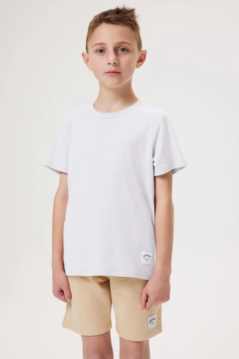 INSPORT JUNIOR LEVI PATCH WHITE TEE