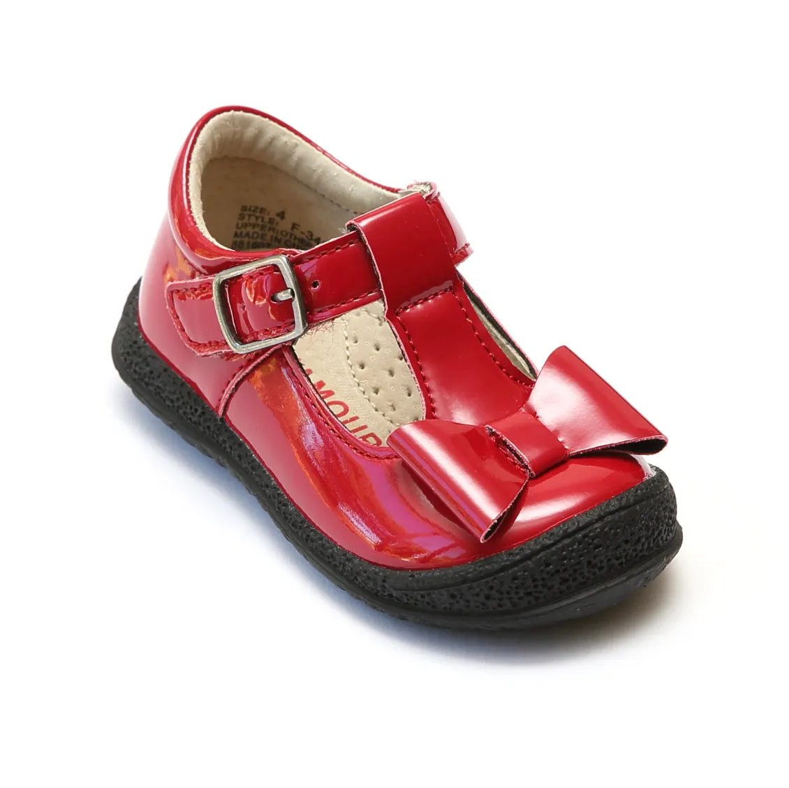 L'Amour Girls T-Strap Bow Mary Janes