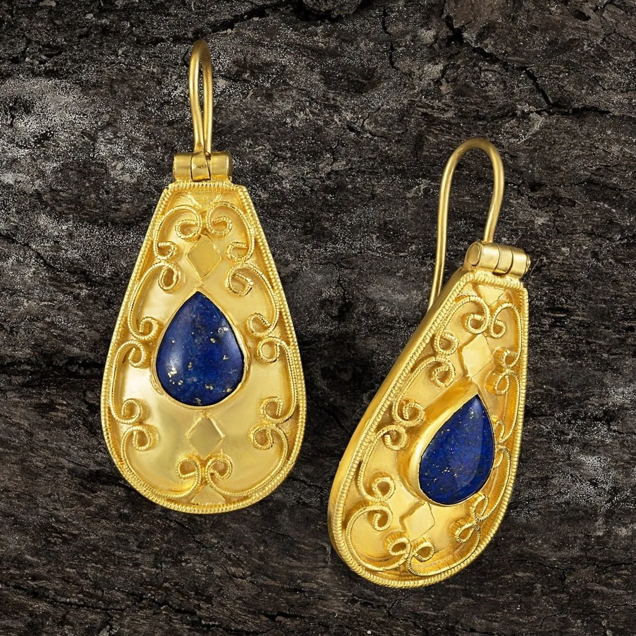 Lapis Teardrop Earrings