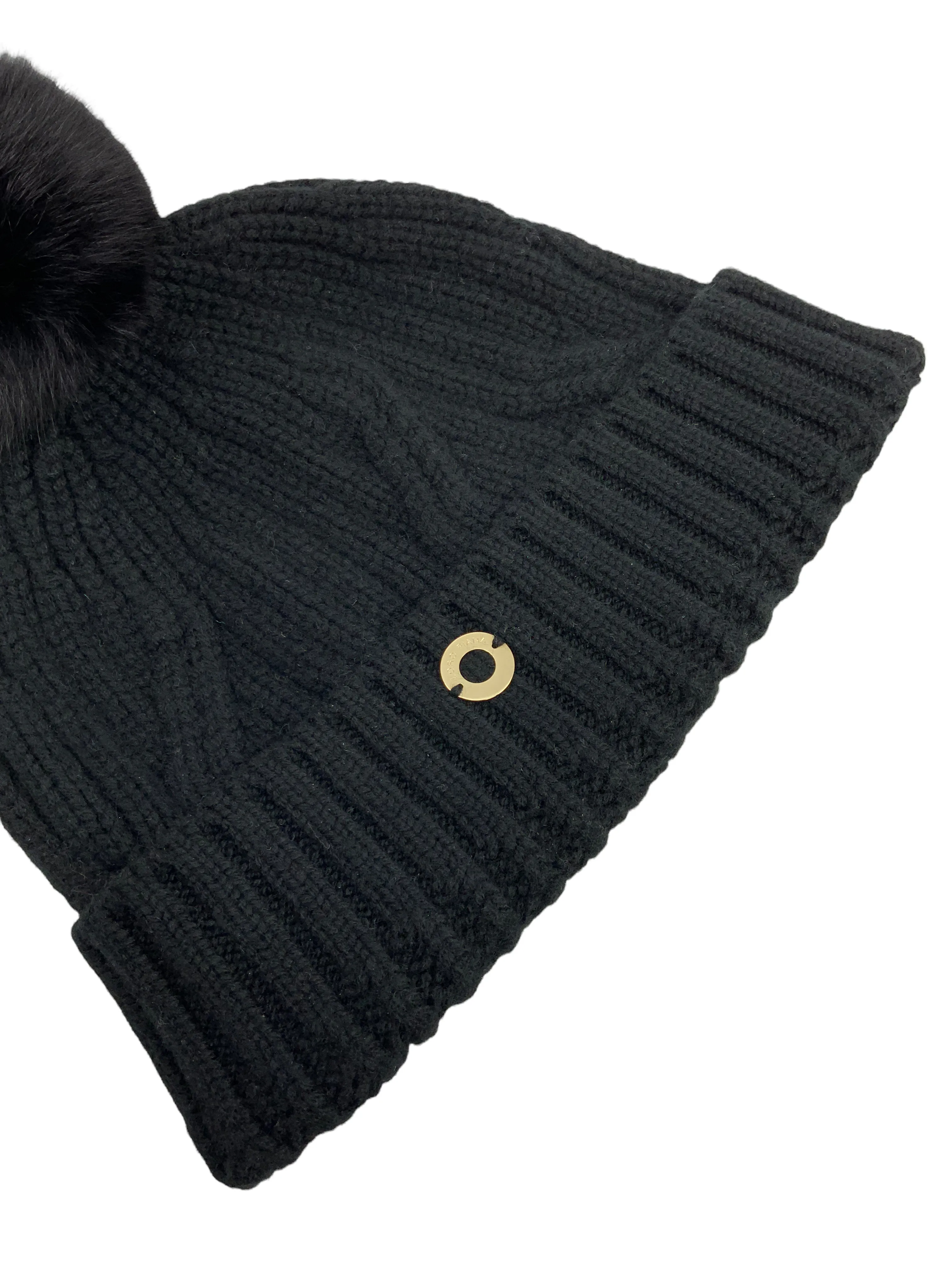 Loro Piana Baby Cashmere and Chinchilla Pompon Beanie Hat