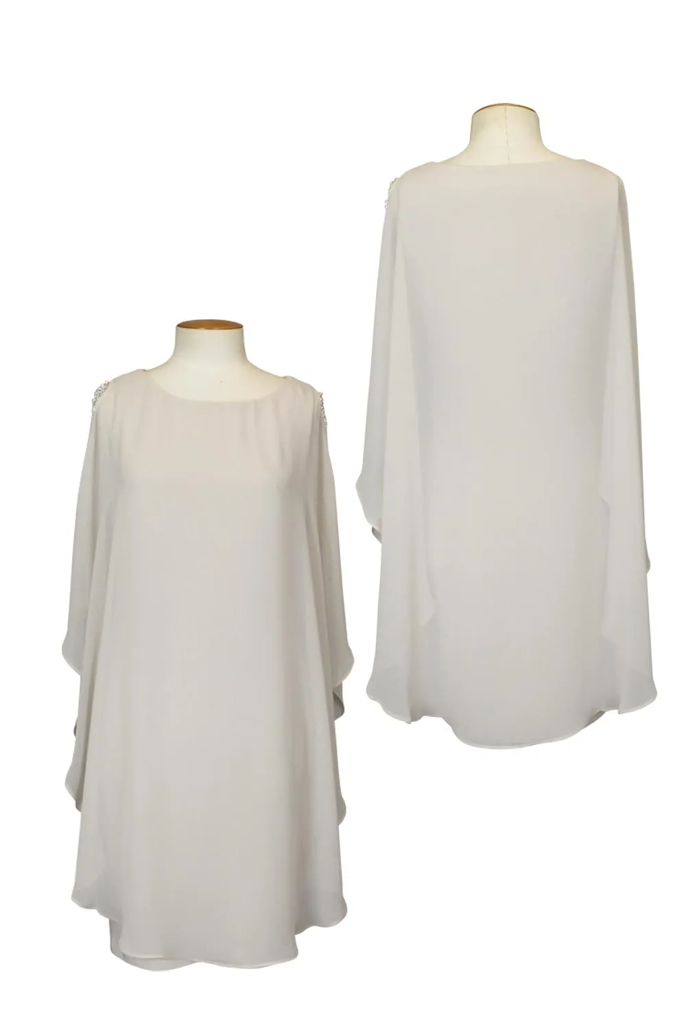 Lyman - 219206 Pearl Trim Cape Dress