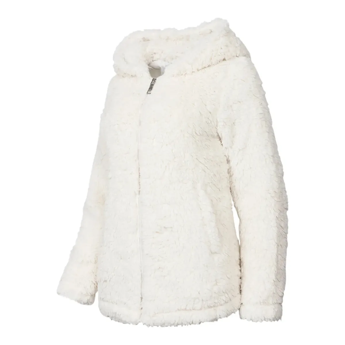 Madden Girl Women's Sherpa Zip Up Jacket