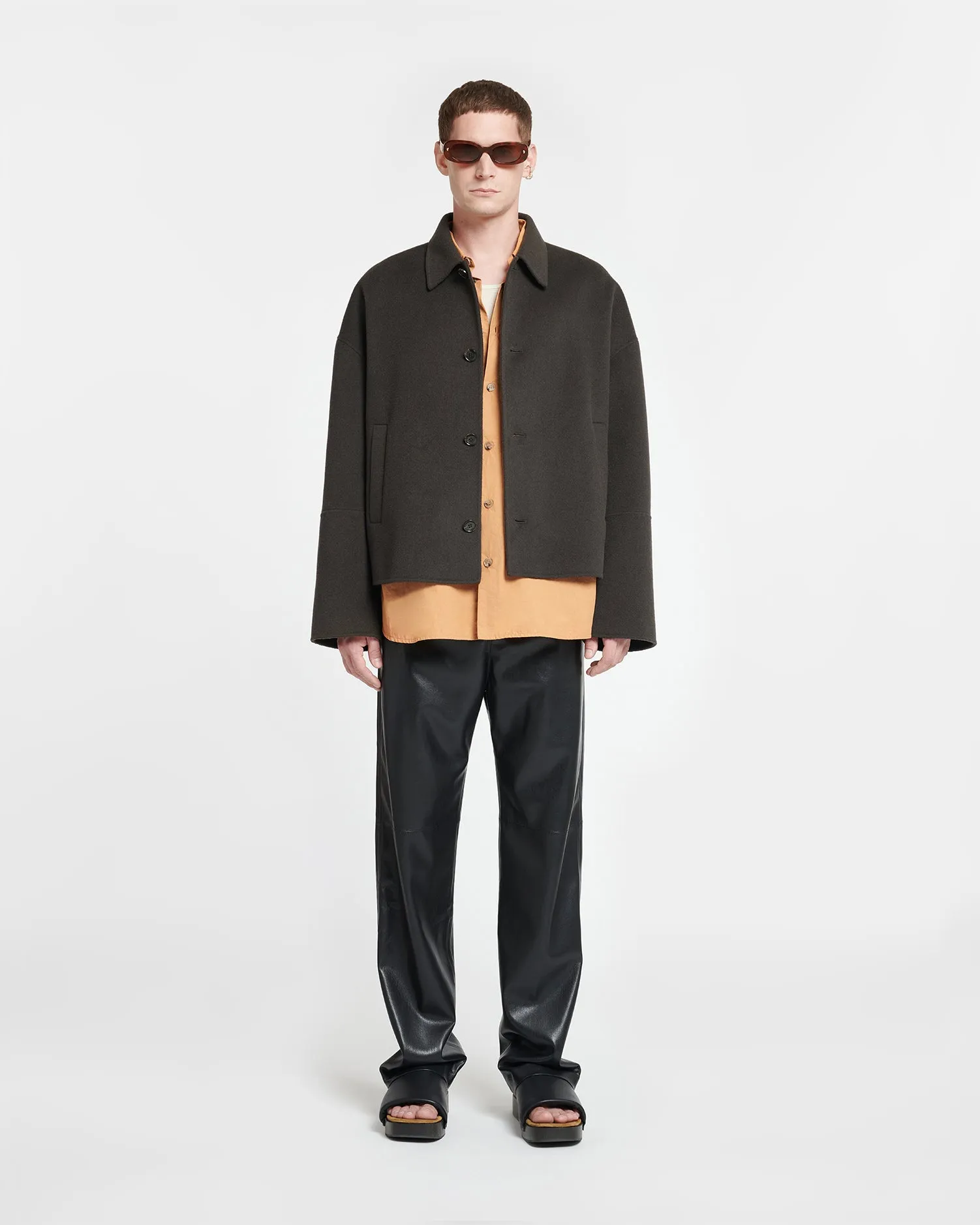 Marcin - Double Wool And Silk Blend Jacket - Anthracite