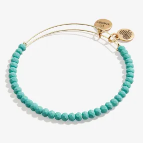 Matte Brilliance Beaded Bangle, Turquoise