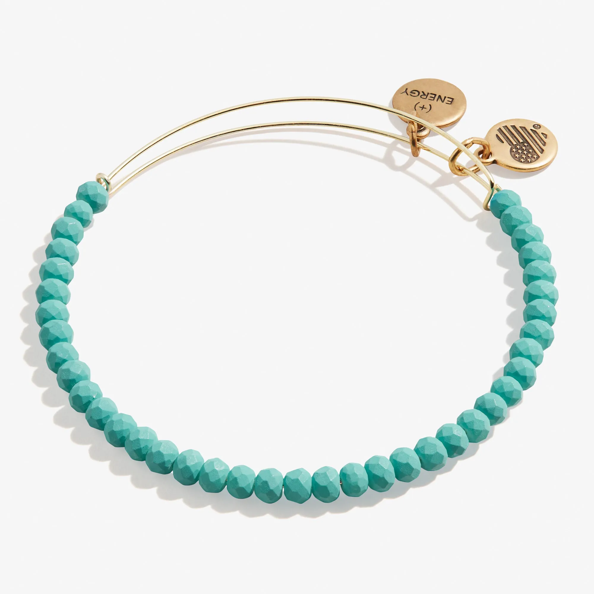 Matte Brilliance Beaded Bangle, Turquoise