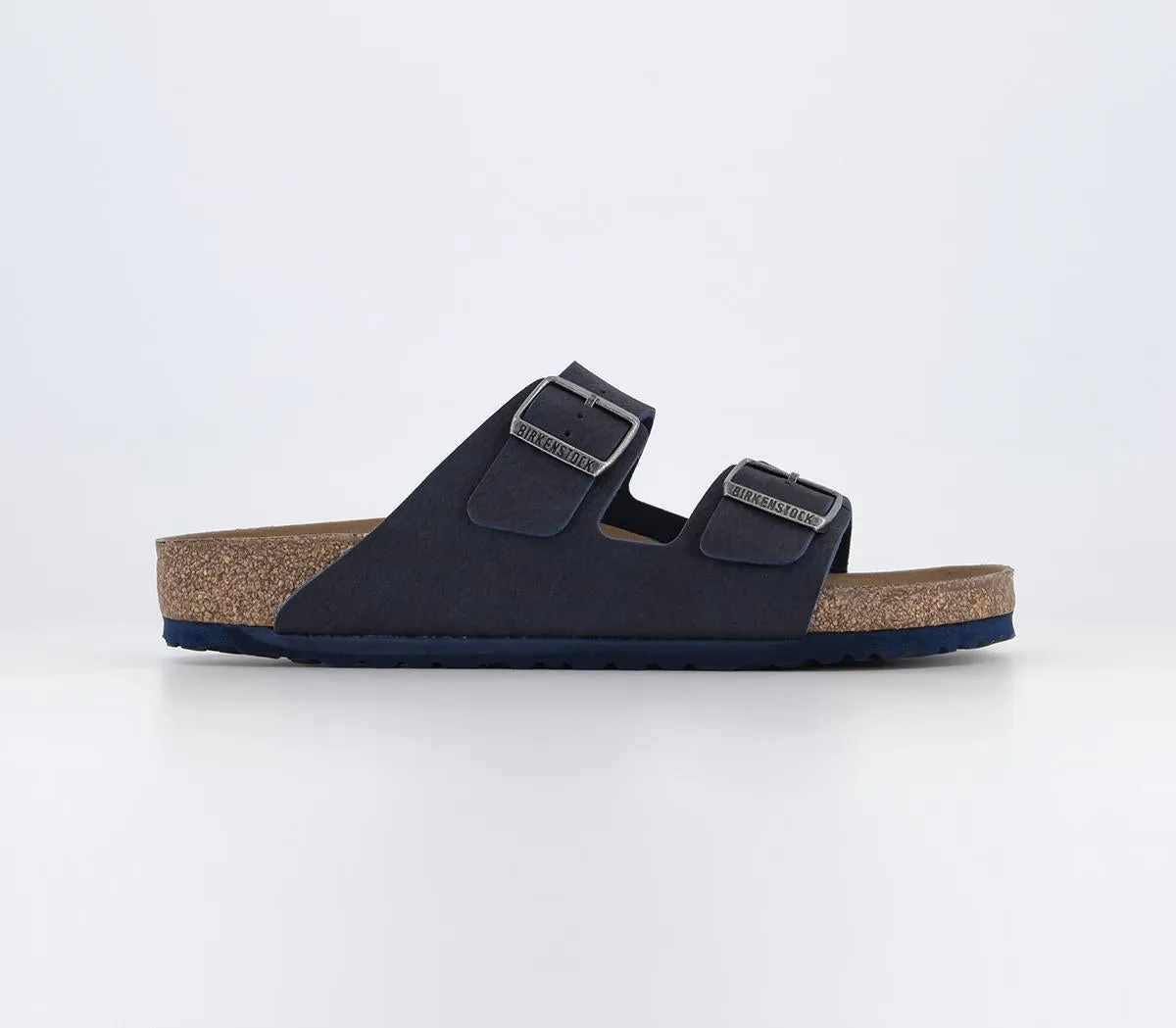 Mens Birkenstock Arizona Two Strap Desert Dust Indigo Blue