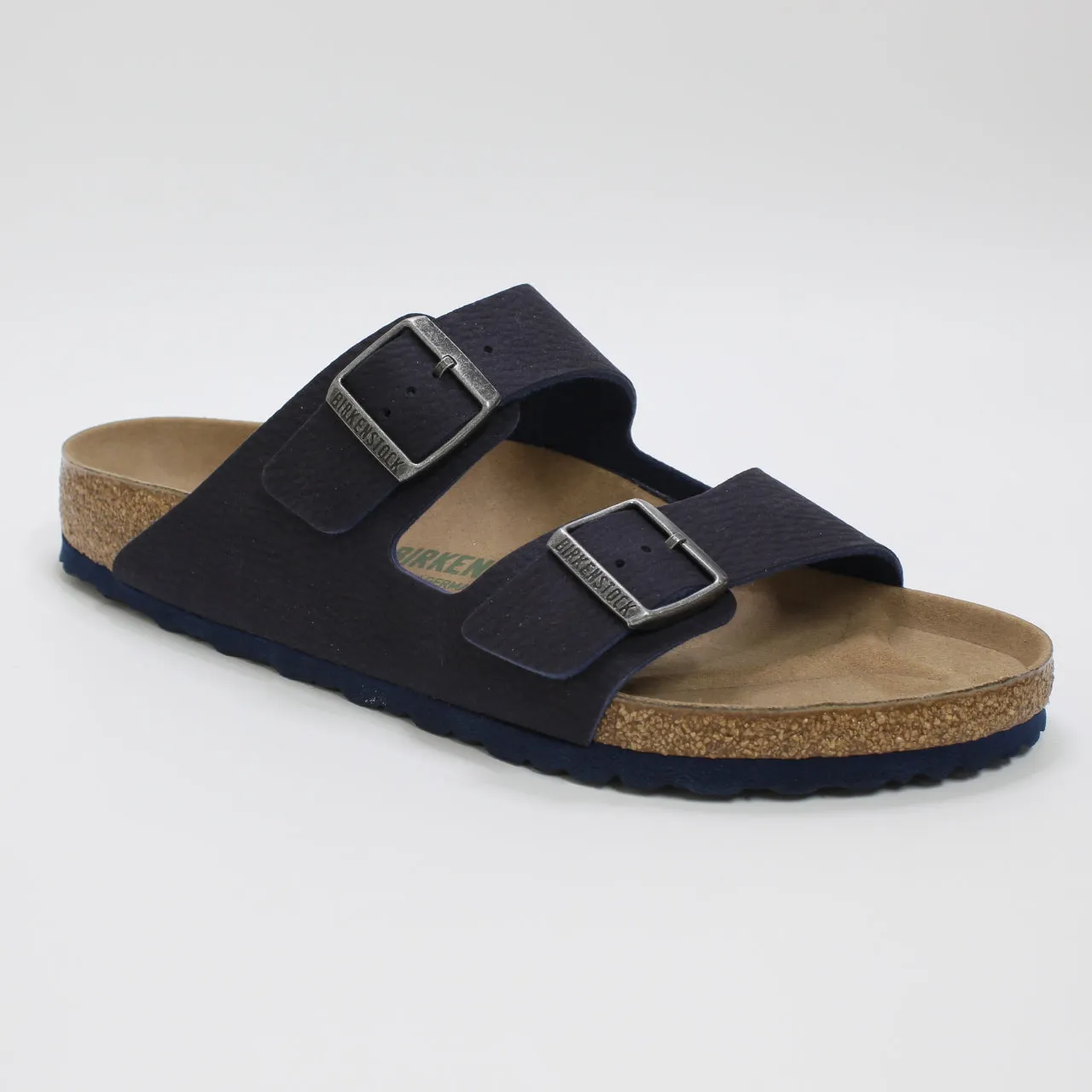 Mens Birkenstock Arizona Two Strap Desert Dust Indigo Blue