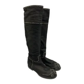 #MIU MIU/Long Boots/35/BLK/Leather