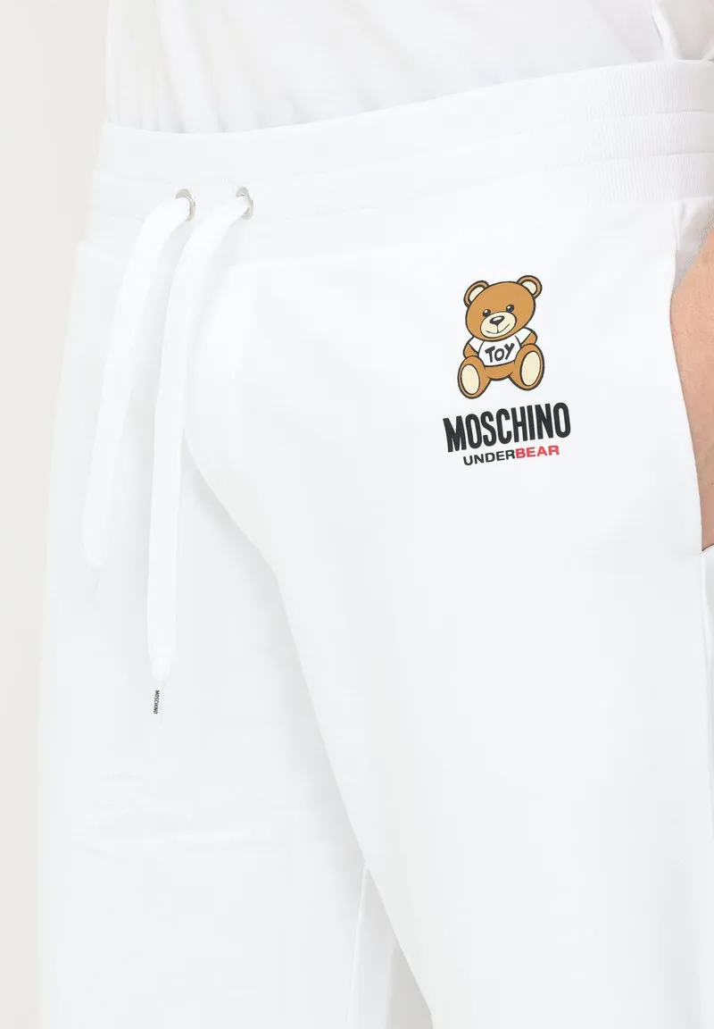 Moschino Shorts Teddy Bear Logo Piccolo Orsacchiotto Bianco