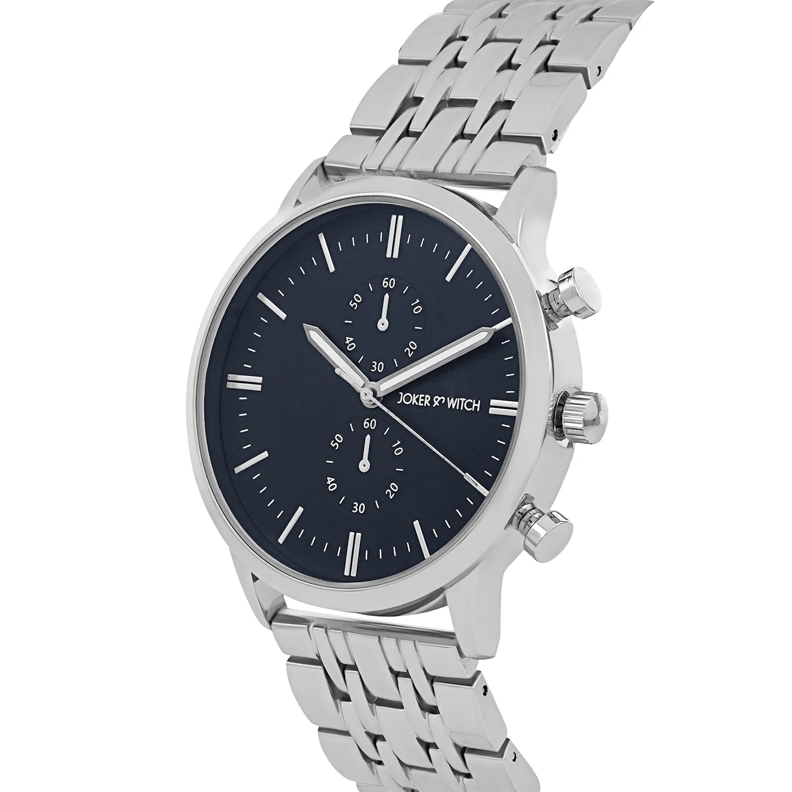 Niko Blue Dial Silver Metallic Strap Watch