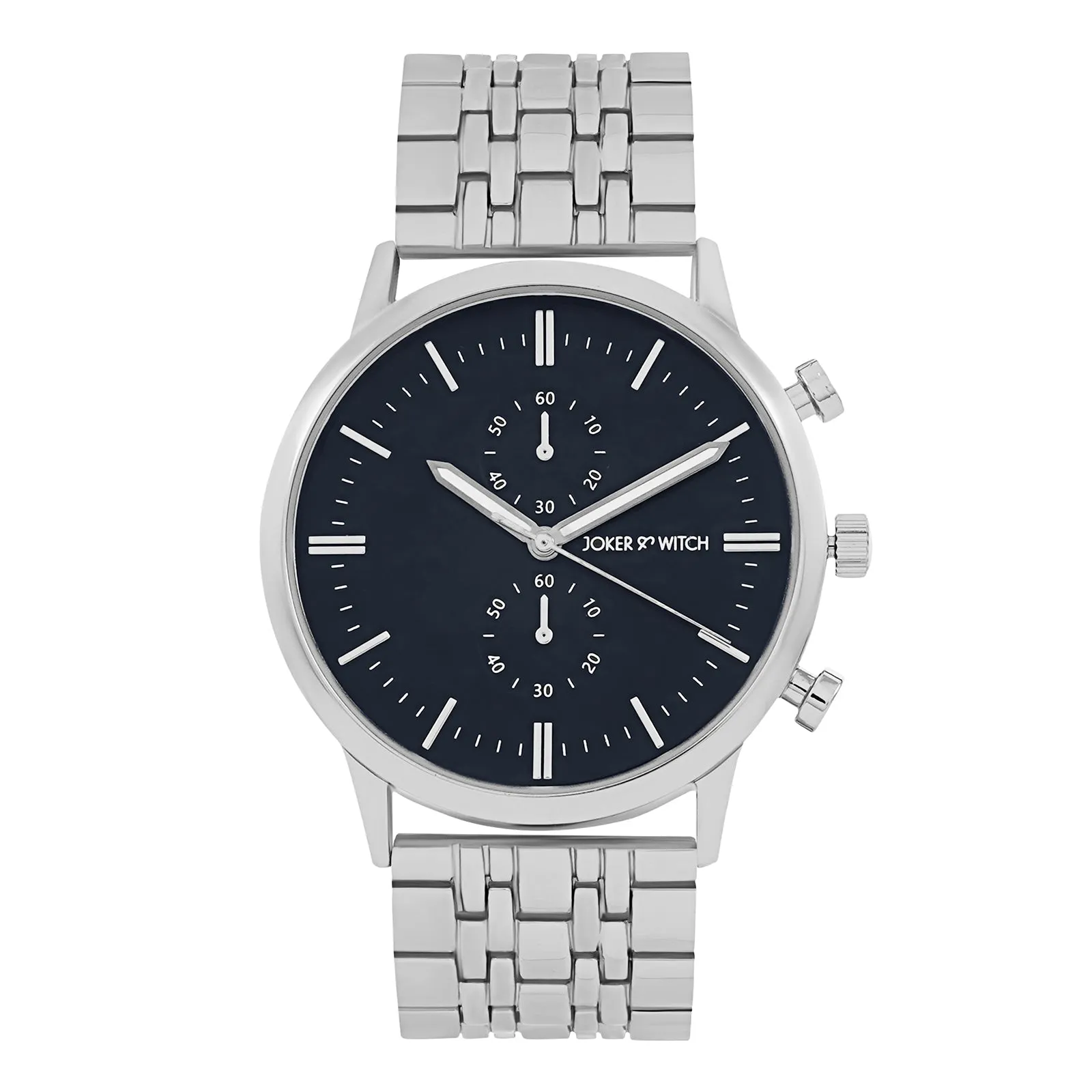 Niko Blue Dial Silver Metallic Strap Watch