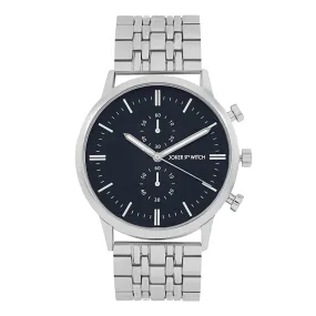 Niko Blue Dial Silver Metallic Strap Watch