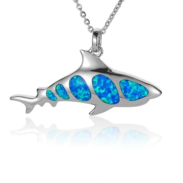 Opal Shark Pendant