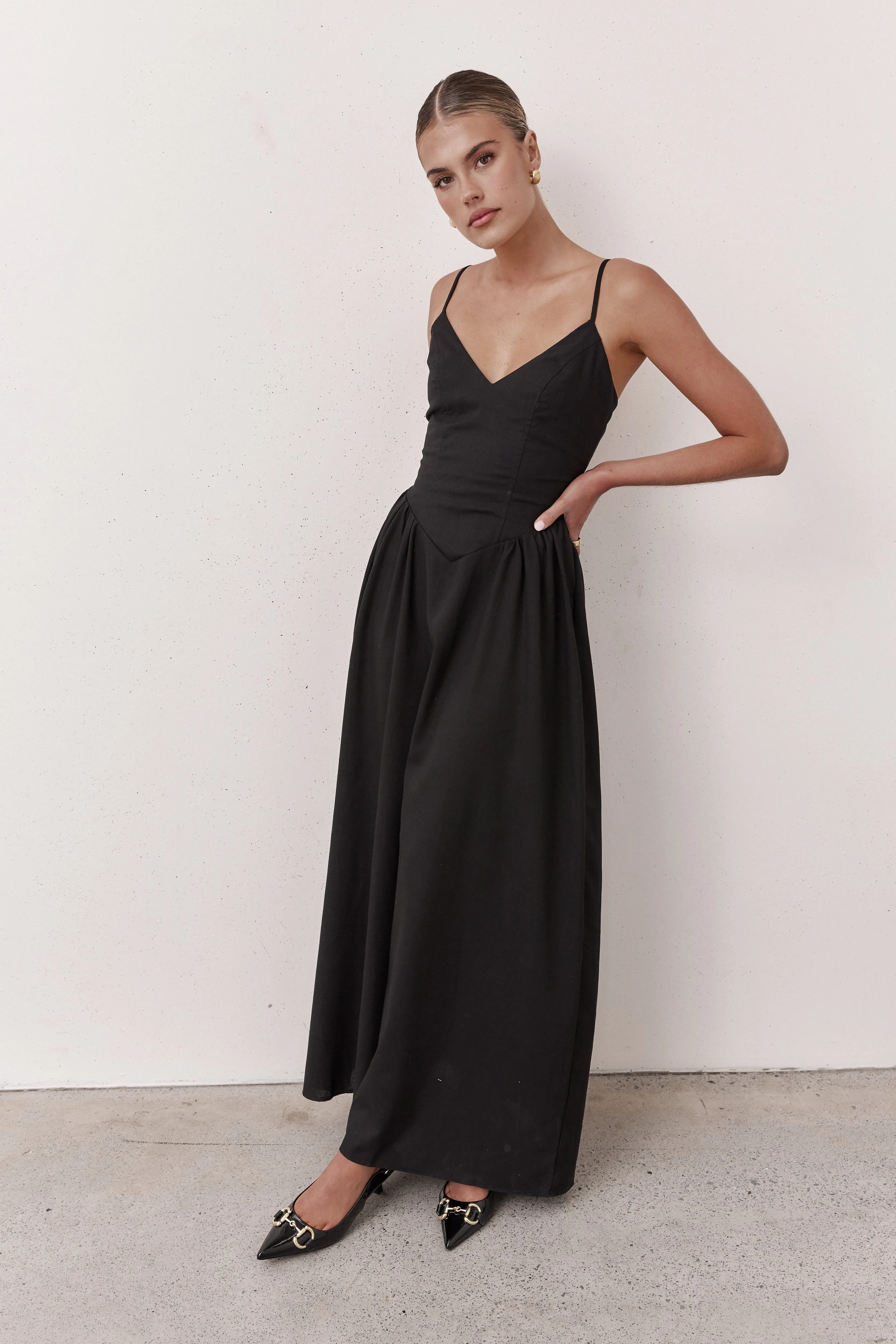 Piper Maxi Dress (Black)